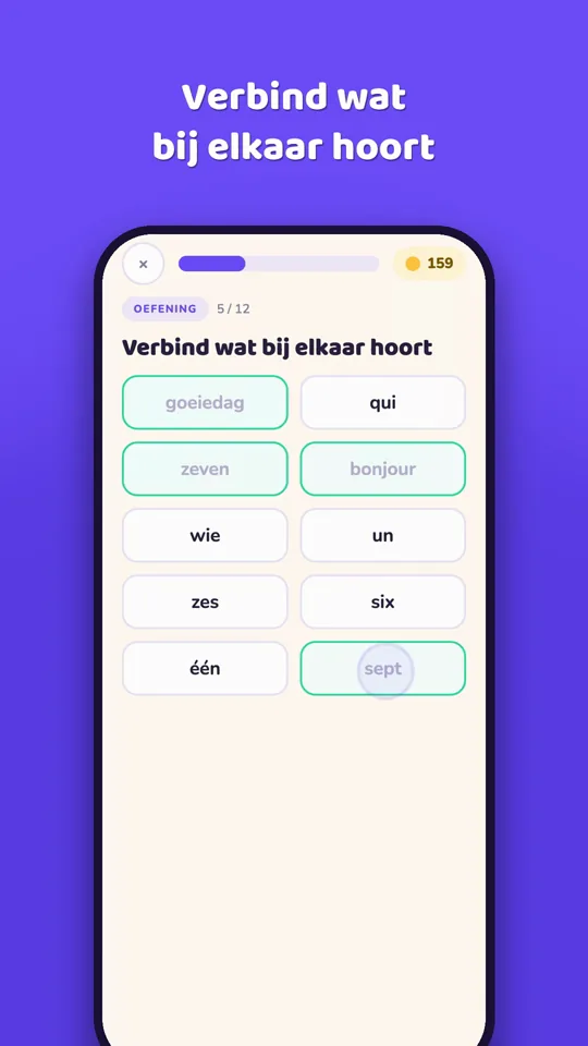 Nederlandse en Franse woorden aan elkaar koppelen